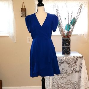 Betsey Johnson Royal Blue Teired Ruffled Dress Size 12P. B-19